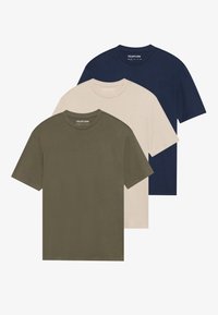 Unselected, olive/beige/dark blue