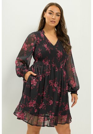 Yours Clothing, PLUS SIZE MINI DRESSES - Robe de jour - black