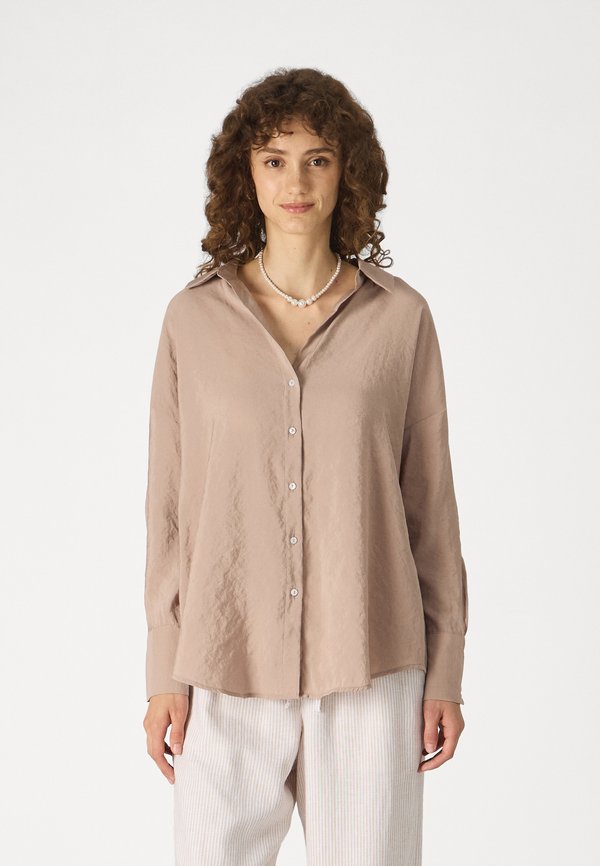 ONLZAZIMA LOOSE - Button-down blouse - silver mink