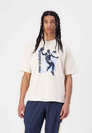 HOOPS GRAPHIC VINTAGE - T-shirt med print - beige