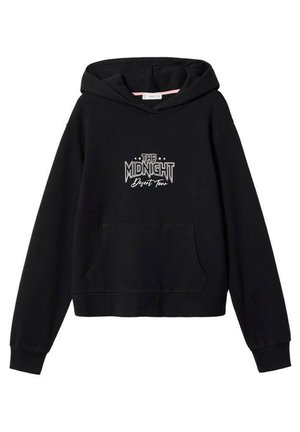 Czarna bluza z kapturem i przednią kieszenią, z nadrukiem "The Midnight Desert Tour" oraz grafikami gwiazd na piersi.