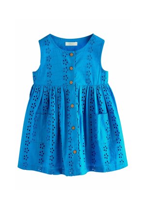 REGULAR FIT SLEEVELESS POCKET  - Jeansklänning - blue broderie