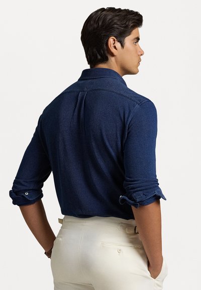 Polo Ralph Lauren INDIGO DYED MESH KNIT SHIRT - Pluus - dark indigo
