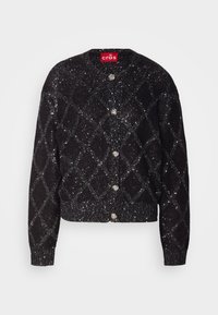 CARDIGAN - Kardigán - black/silver-coloured
