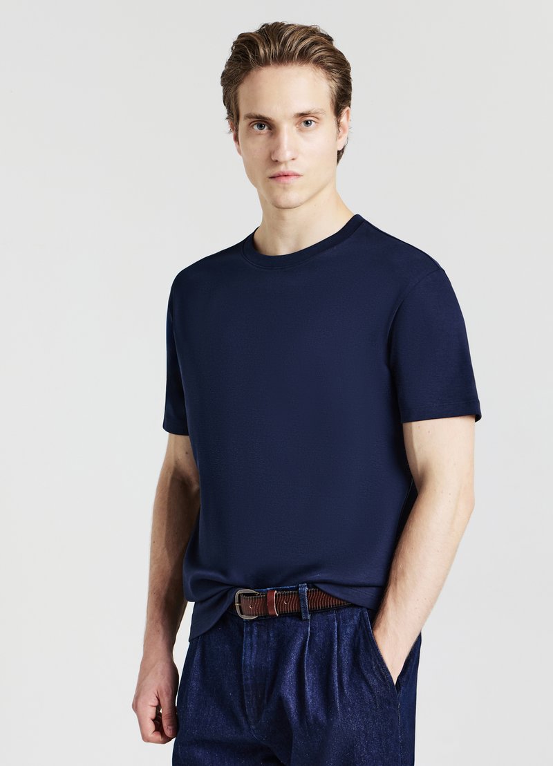 Calliope GIROCOLLO  - T-shirt basic - blu notte