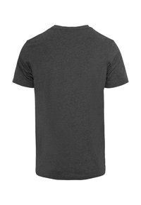 Mørkegrå kortærmet t-shirt med rund hals, lavet af blød bomuldsblandingsstof, med et enkelt design og en afslappet pasform.