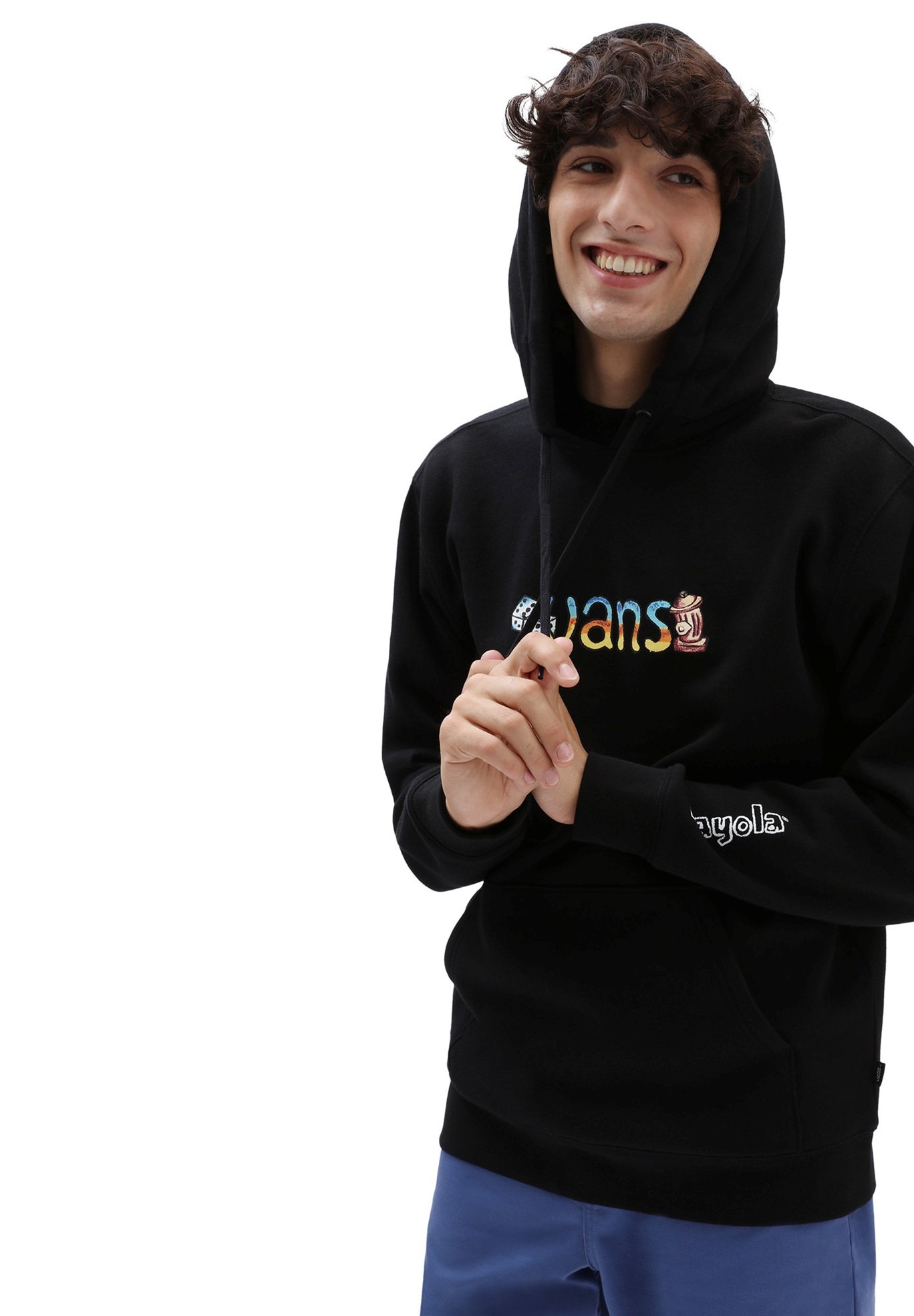 Vans VANS X CRAYOLA FLEECE PO - Jersey con capucha - black/negro - Zalando .es
