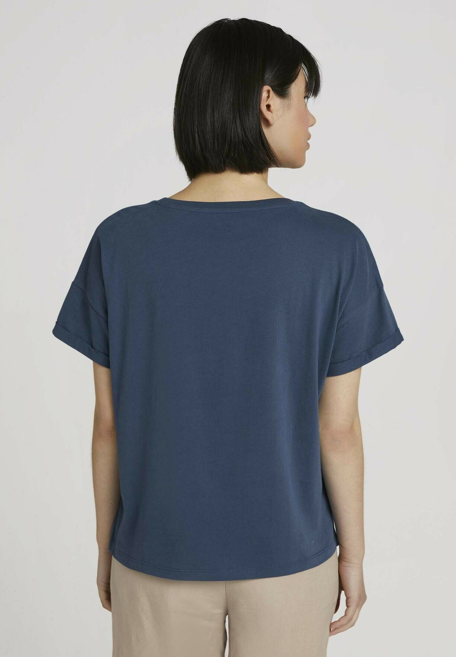 TOM TAILOR T-Shirt print - dark denim 