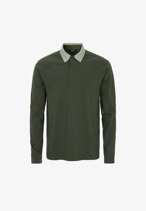 Cellbes of Sweden, LONG-SLEEVED SWEATER WITH COLLAR - Striktrøje - dark green checked