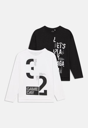 NKMVOB 2 PACK - Ilgarankovis viršutinės dalies drabužis - black/bright white