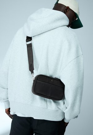 Bershka MONOGRAM TECHNICAL - Cross body bag - black