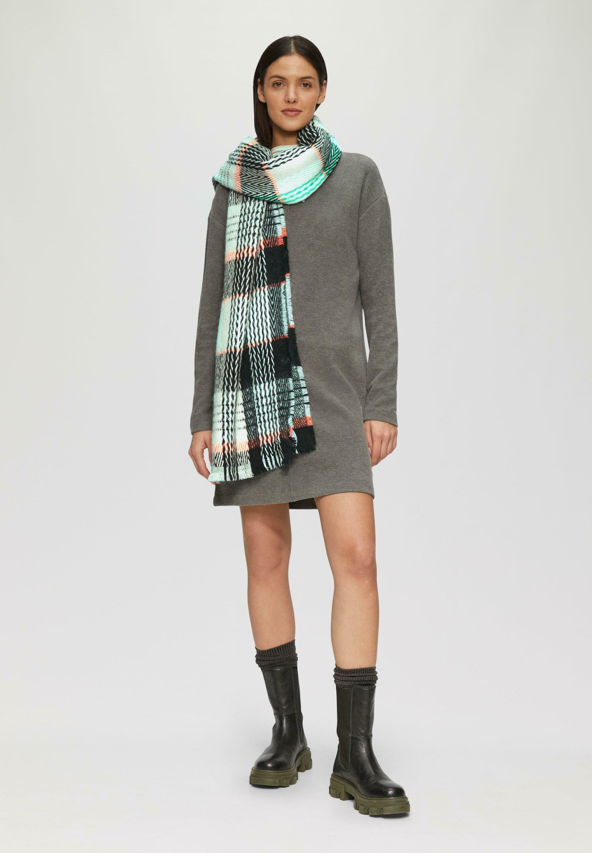 KARIERTER MIT FRANSEN Schal hellgrün/grün Zalando