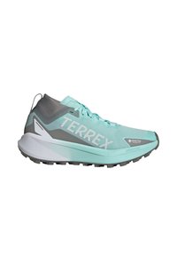 AGRAVIC GTX W - Trail running shoes - semi flash aqua   cloud white   charcoal solid grey