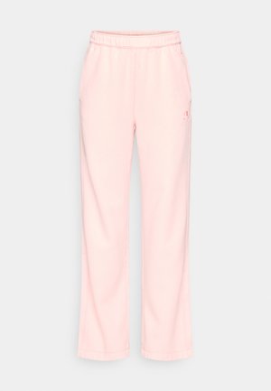 Lichtroze sweatpants met een elastische tailleband, rechte pijpdesign en zijzakken. Gemaakt van zachte, comfortabele stof met minimale details.