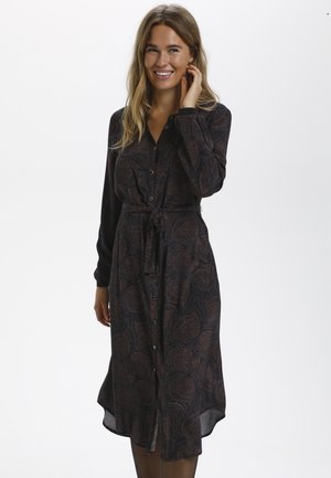 BPJULIA  - Robe chemise - black/brown round paisley