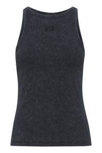 DREW WASHED LOGO TANK - Top - grey washed