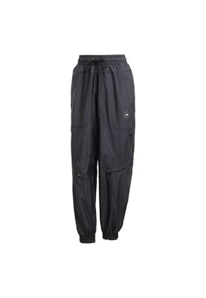 ZIP TRACK PANTS - Hlače - black