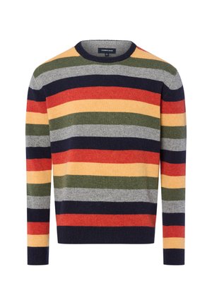Strickpullover - marine mehrfarbig
