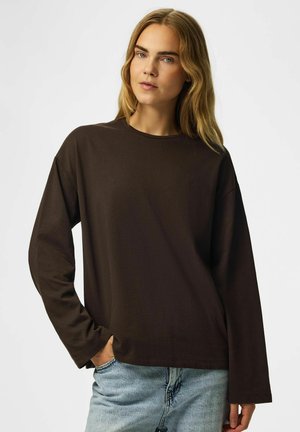 Pieces, PCSADIE LS TOP JRS NOOS - T-shirt à manches longues - hot fudge