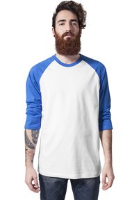 Urban Classics CONTRAST 3/4 SLEEVE RAGLAN - Langarmshirt - wht blu