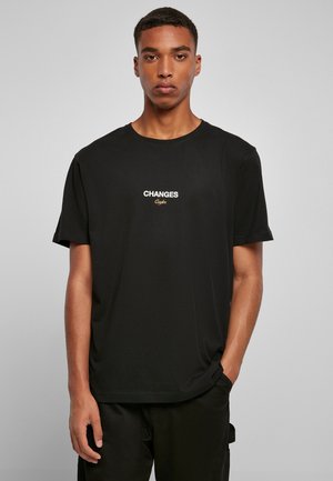 T-shirt med print - black