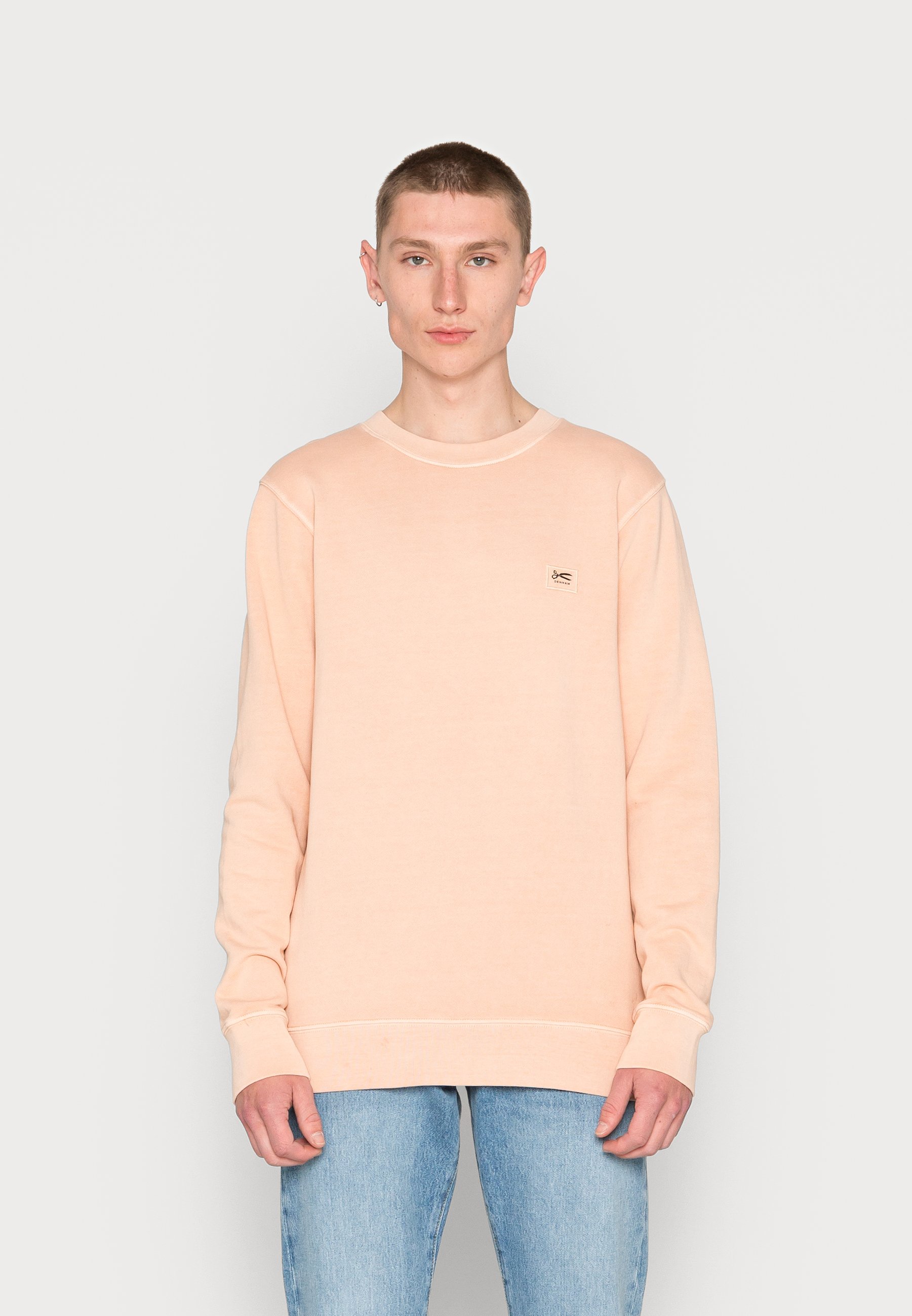 Denham Male Denham Appliqué Cotton Sweat - Pinksand - XXL