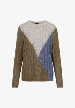 GOLDNER, PULLOVER PETITE - Strickpullover - khaki patterned