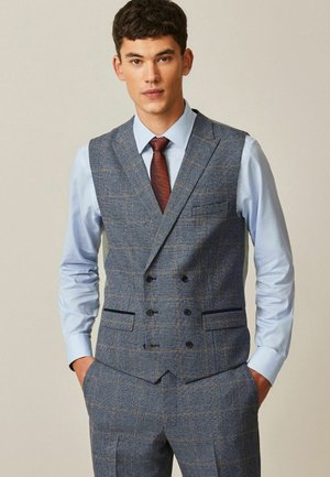 CHECK  REGULAR FIT - Vest - blue