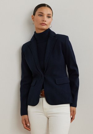 COTTON BLEND JUMPER BLAZER - Sacou - navy