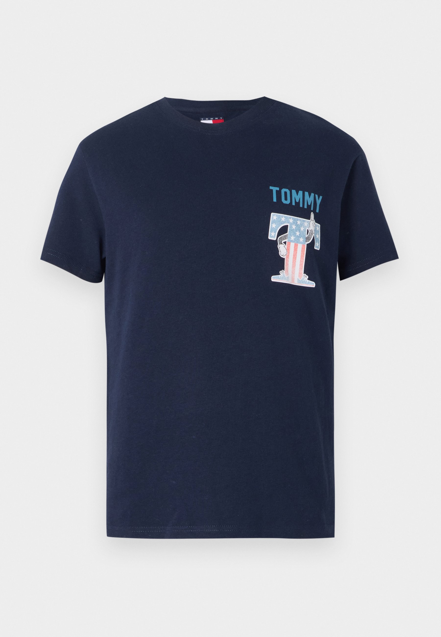 Tommy Jeans USA SCRIPT TEE - Triko s potiskem - dark night navy