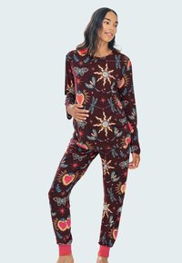 ENCHANTED GLADE PRINT SET - Pyjama - bordeaux