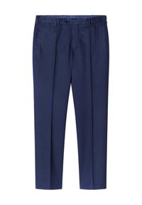 REGULAR FIT COTTON LINEN - Chino - marine blue