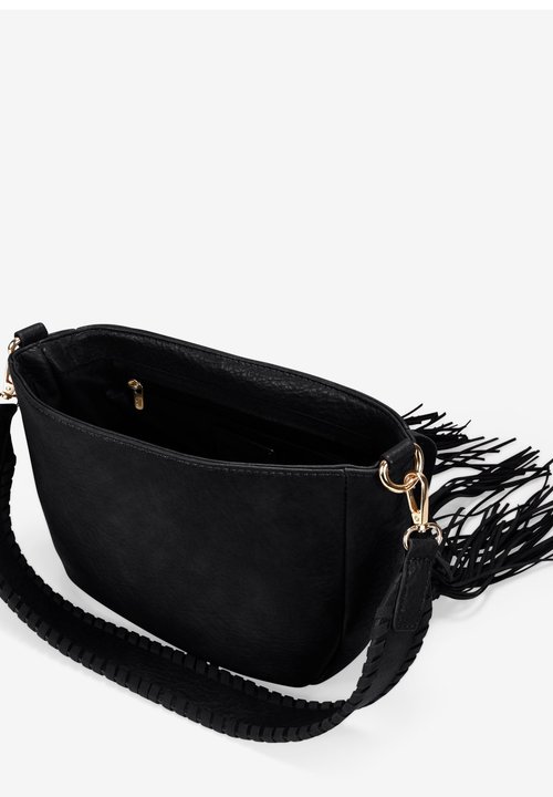 Bolso Cruzado Mujer 3 En 1 - Multiusos Con Monedero Y Cadenas, Piel Sintética, Color Negro