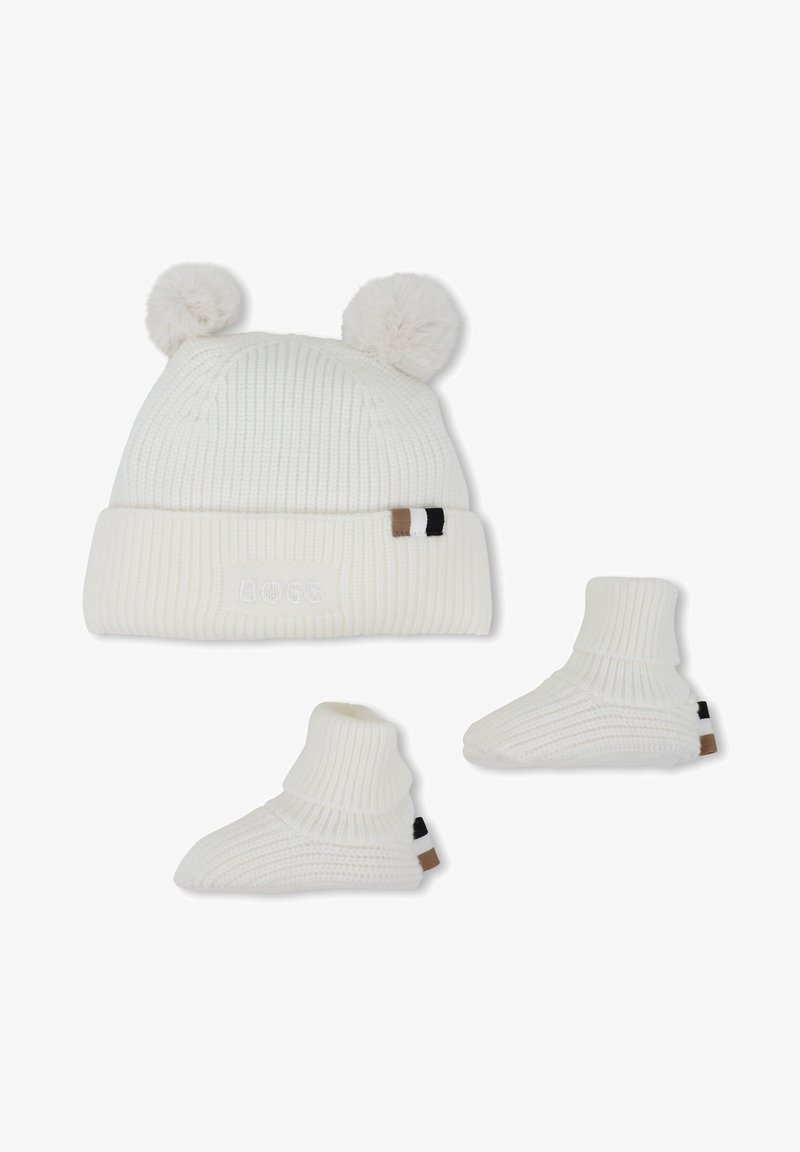 BOSS Kidswear NEWBORN PULL ON HAT SLIPPERS UNISEX - Čepice - offwhite