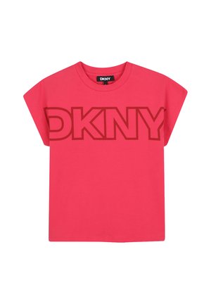 MET KORTE MOUWEN - Camiseta estampada - pinku