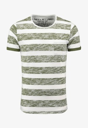 Print T-shirt - white olive