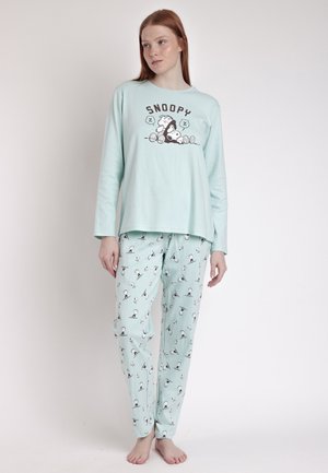MANGA LARGA SLEEP SOCIETY SET - Conjunto de pijama - azul