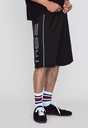 Bershka, MESH PIPINGS -  BERMUDA SHORT - Pantalon de survêtement - black