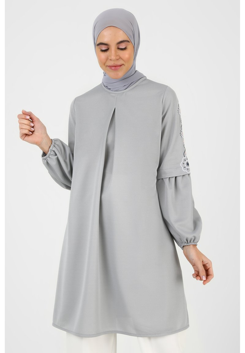 Modanisa - CREW NECK TAVIN - Tunic - grey, Enlarge