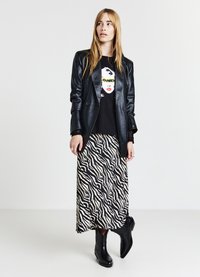 Calliope LUNGA FANTASIA ANIMALIER - Jupe trapèze - var ultrablack