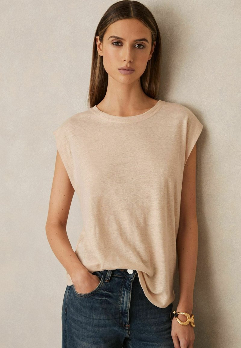 Reiss MARA -SLEEVE - T-paita - peach