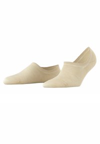 Chaussettes de cheville beiges avec une texture lisse, conçues pour épouser parfaitement le pied. Bout arrondi et style invisible pour un port discret.