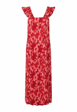 Pieces, MAXIKLEID PCFLORA VOLANT TRÄGER - Robe de jour - rush