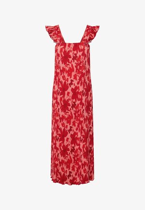 Pieces, MAXIKLEID PCFLORA VOLANT TRÄGER - Robe de jour - rush