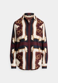 CLASSIC FIT EQUESTRIAN-PRINT TWILL SHIRT - Gombos blúz - navy/cream/multi
