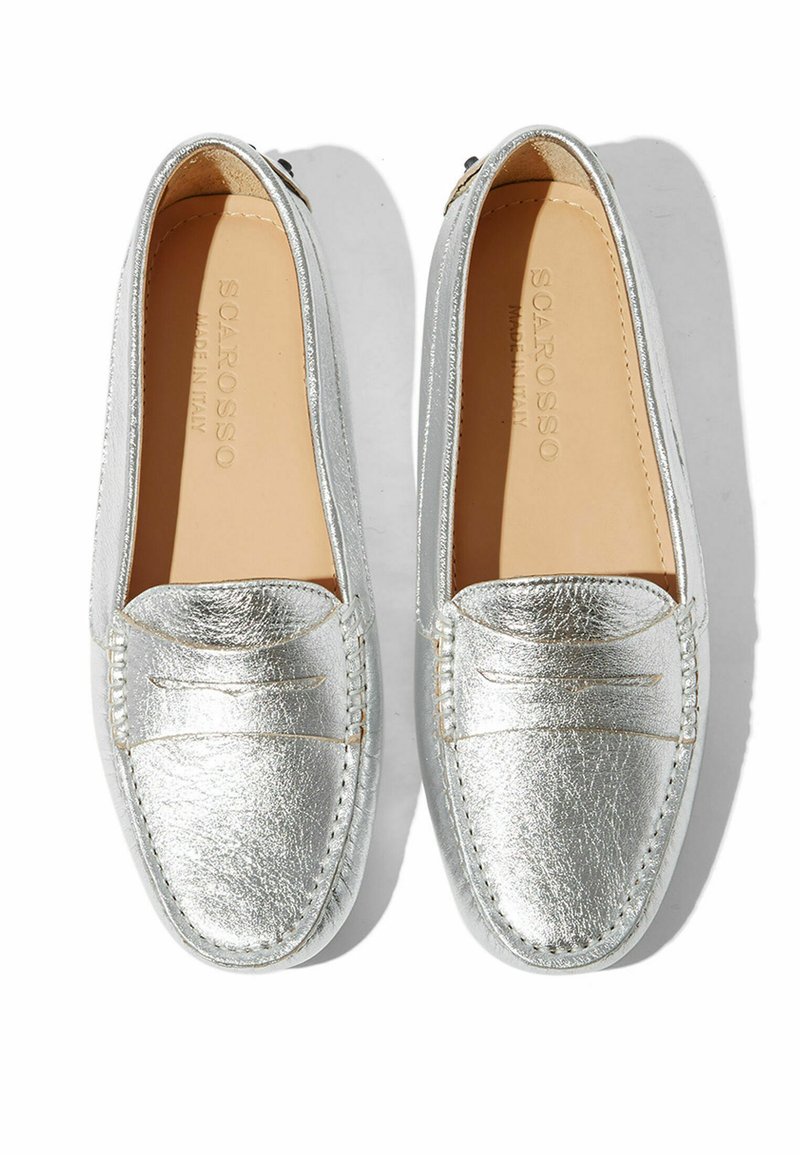Mocassins Argentés Taille 39 - Neuf Sans Emballage, Faux Cuir, Style Plat, Pour Femme