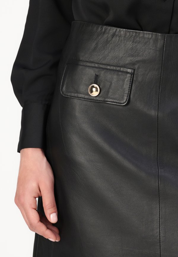 GENTIAN SHORT SKIRT - Leather skirt4