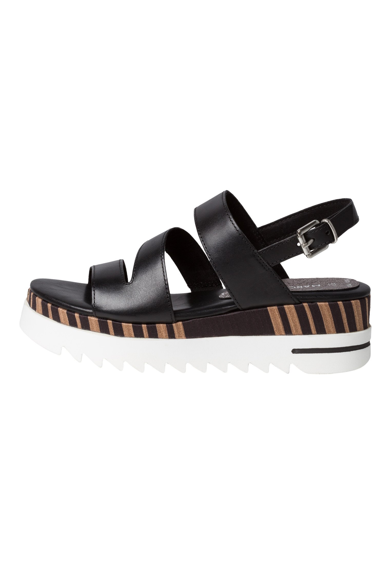 Marco Tozzi Sandalen met plateauzool - black antic/Zwart - Zalando.nl