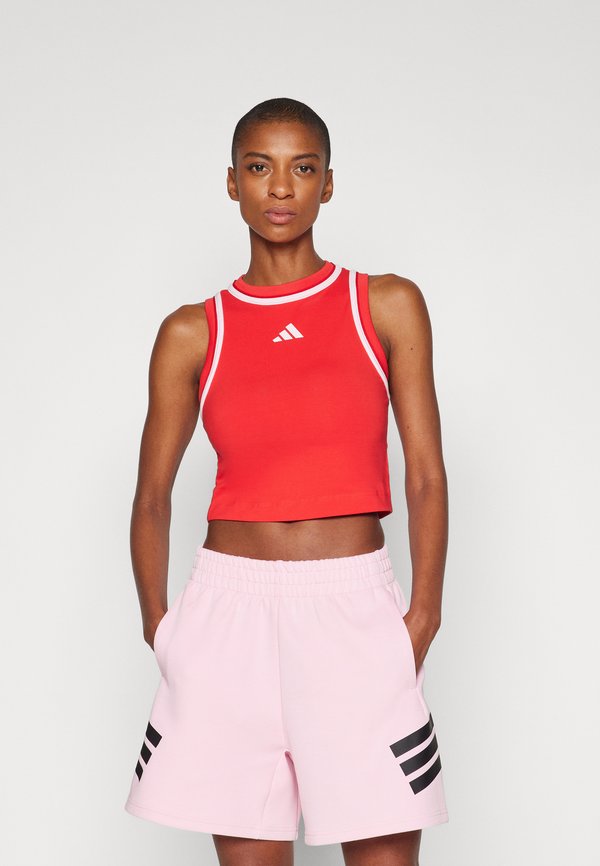 ESSENTIALS COLOR POP CROPPED - Top - pure ruby