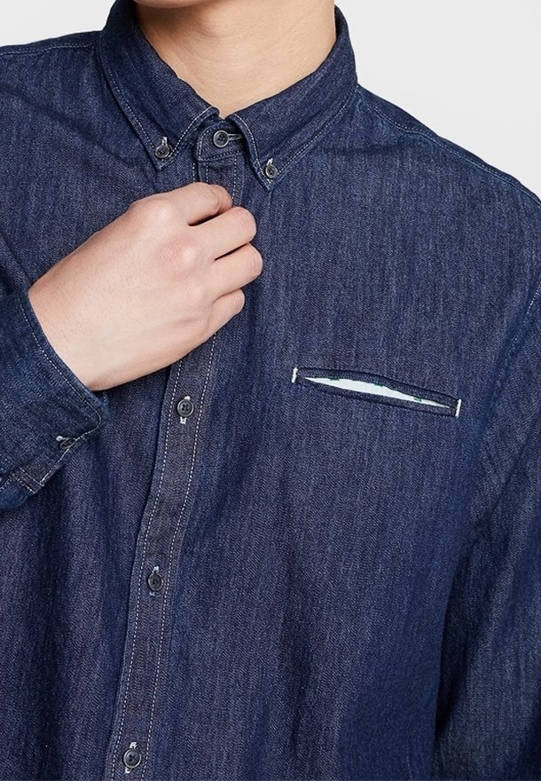 Chemise Homme Scotch & Soda à Carreaux Bleu - Coton - Taille M Slim - Neuf Avec Étiquettes - Modèle Ams Couture